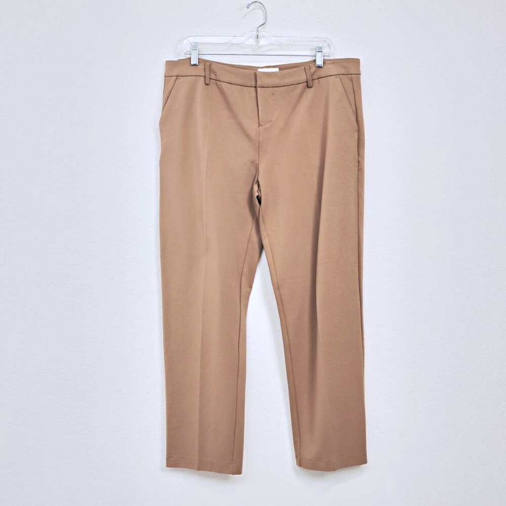NWT Korye Mid Rise Straight Leg Dress‎ Pants Tan Women 33